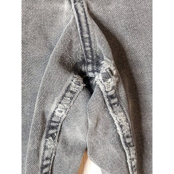 LEVI'S 550 Classic Relaxed  Tapered Black Denim Jeans Womens 14 Mis M Distressed - Picture 11 of 16